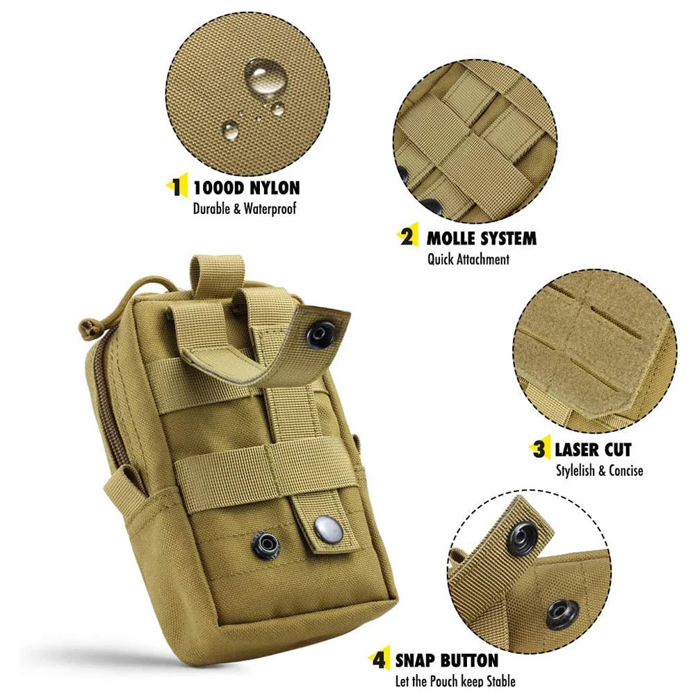 Dog Tactical Molle Pouch Set – Military-Style Utility Bags for Harness & Belt | Training Gear for Large Working Dogs