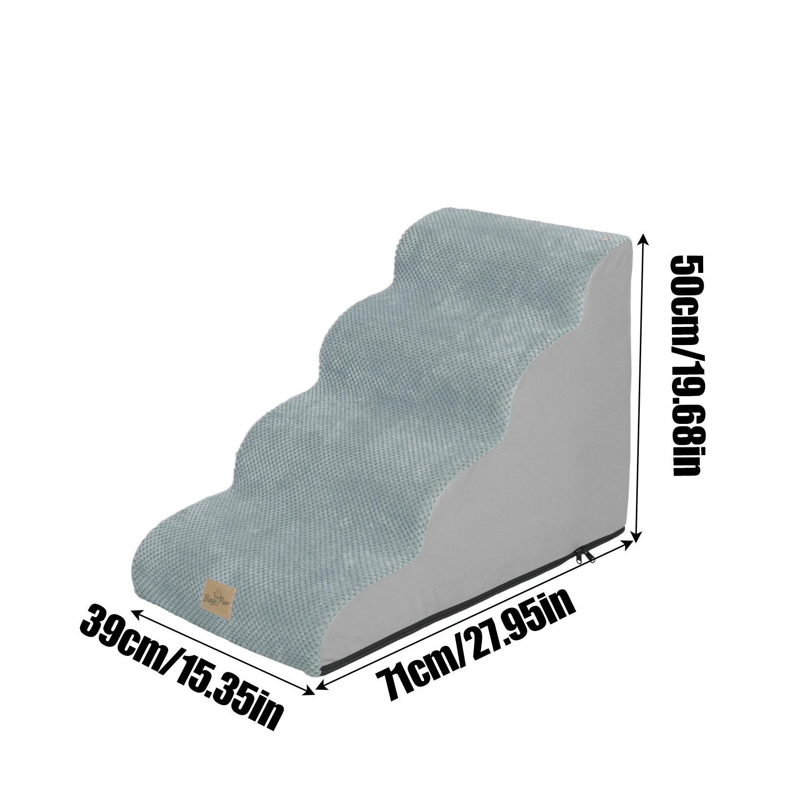 Extra Wide Dog Stairs Ramp for Beds & Couches – Non-Slip Pet Steps with Waterproof Cover | 3, 4, 5 Step Options for Small & Senior Dogs