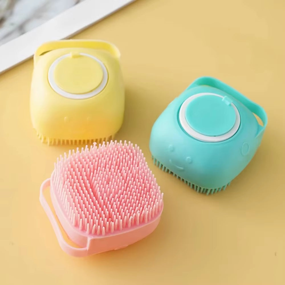 Multifunctional Silicone Bath Massage Brush for Dogs and Cats - Safe and Soft Pet Grooming Tool