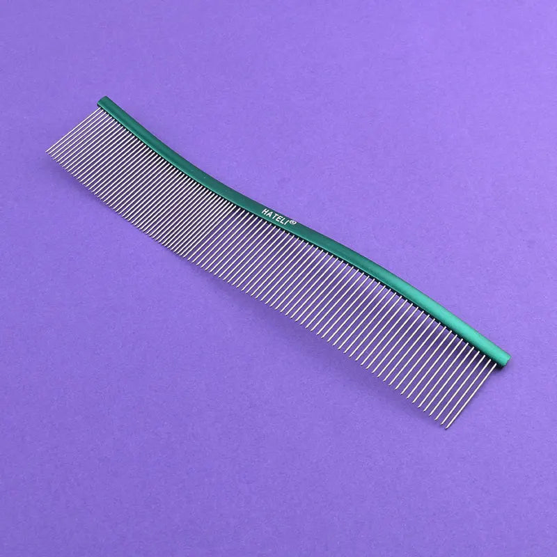 22cm Stainless Steel Pet Grooming Comb – Dual-Sided Dog & Cat Brush with Dense and Sparse Teeth for Hair Removal & Detangling