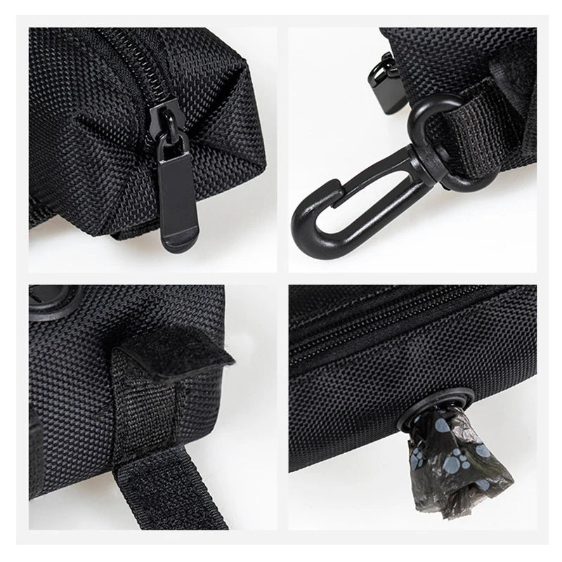 Adjustable Pet Dog Poop Bag Holder - Convenient Leash Attachment for Easy Waste Disposal on the Go!