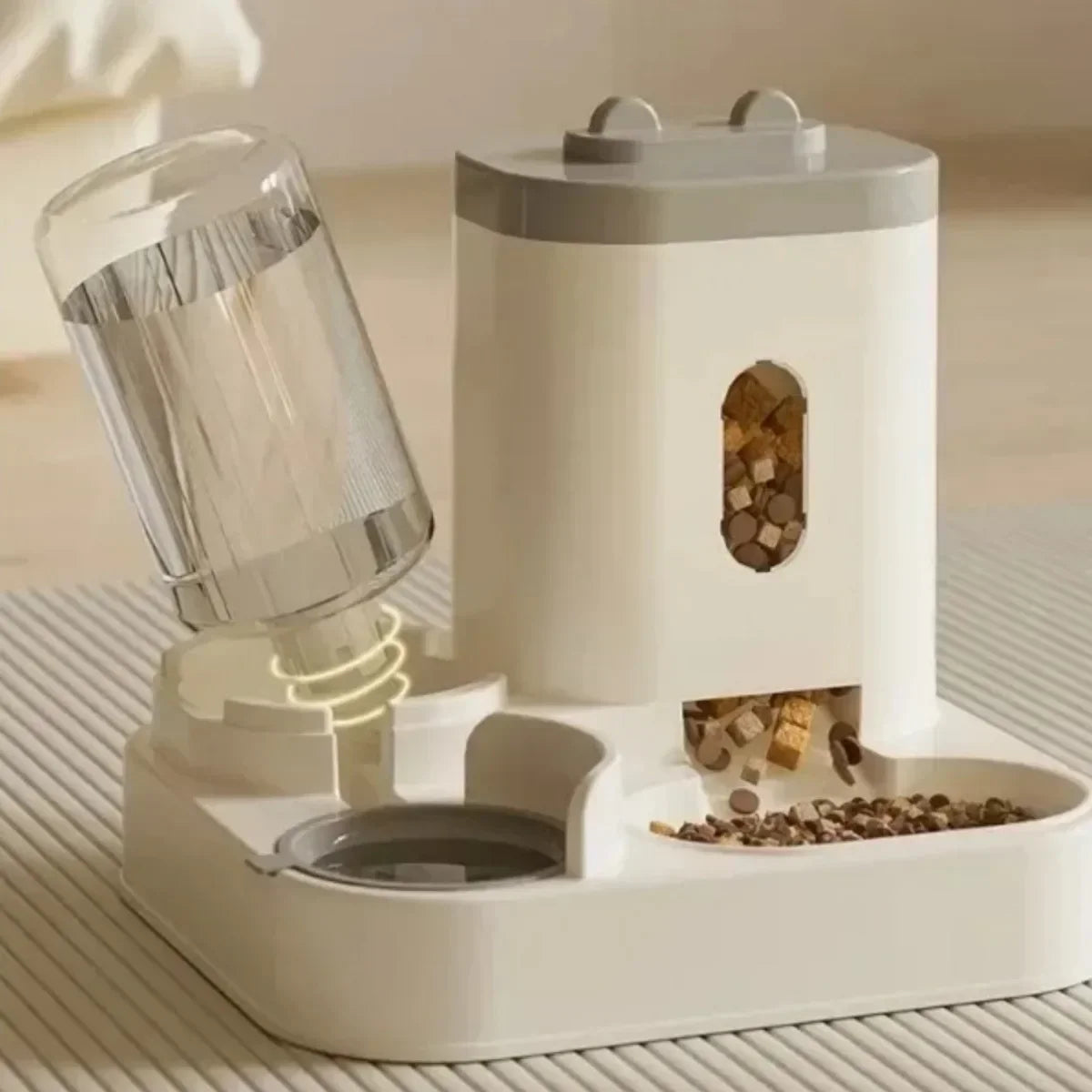 Automatic Feeder Dog Cat Puppy Food Bowl with Water Fountain Large Capacity Pet Food Storage Dispenser Container Puppy Pet Accessories