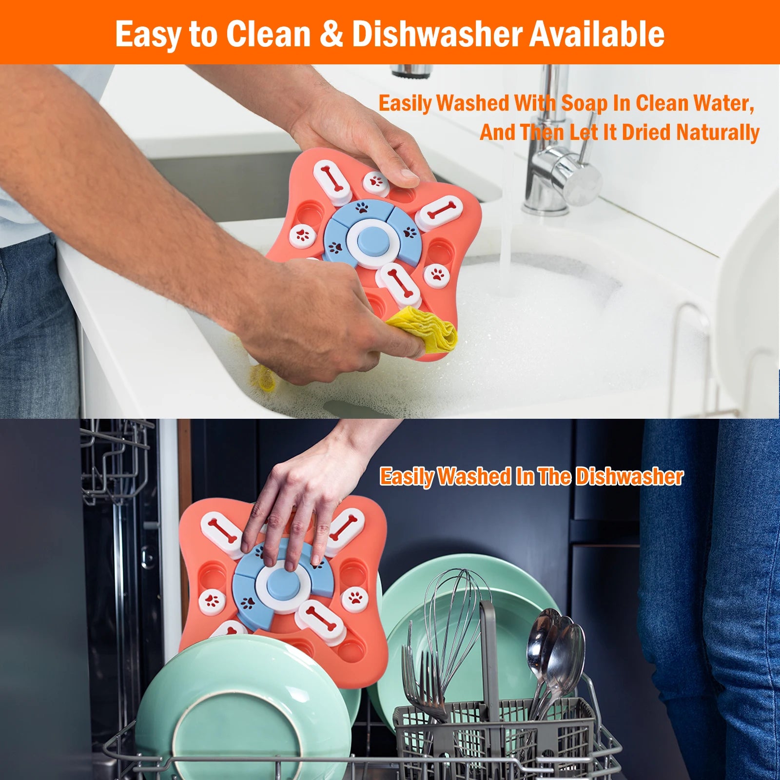 Interactive Dog Puzzle Toy for IQ Training – Treat Dispenser for Small, Medium & Large Dogs – Mental Stimulation Enrichment Game