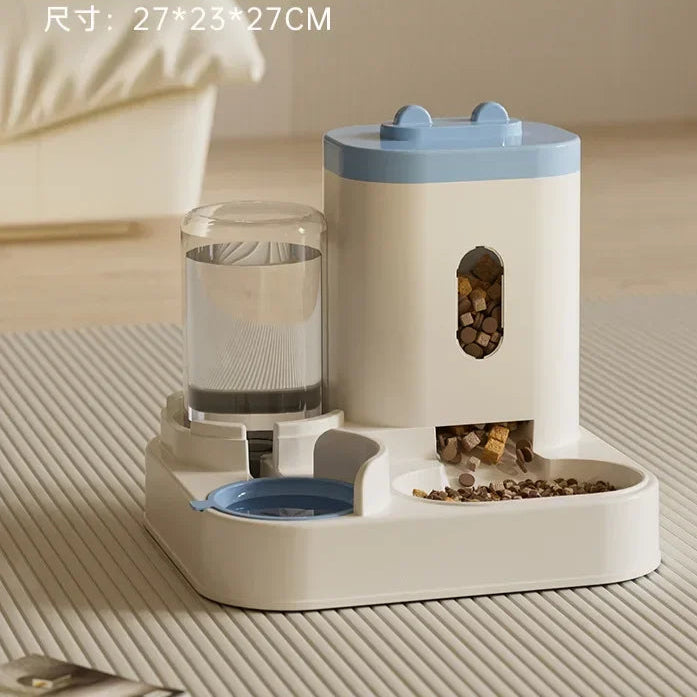 Automatic Feeder Dog Cat Puppy Food Bowl with Water Fountain Large Capacity Pet Food Storage Dispenser Container Puppy Pet Accessories