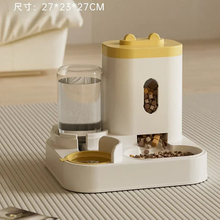 Automatic Feeder Dog Cat Puppy Food Bowl with Water Fountain Large Capacity Pet Food Storage Dispenser Container Puppy Pet Accessories