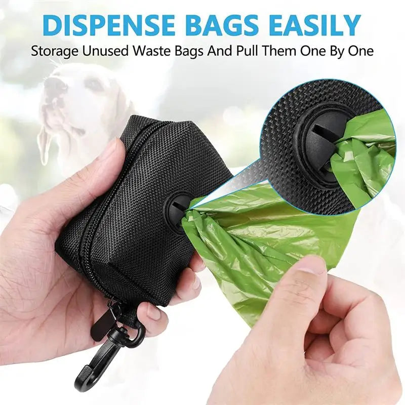 Adjustable Pet Dog Poop Bag Holder - Convenient Leash Attachment for Easy Waste Disposal on the Go!
