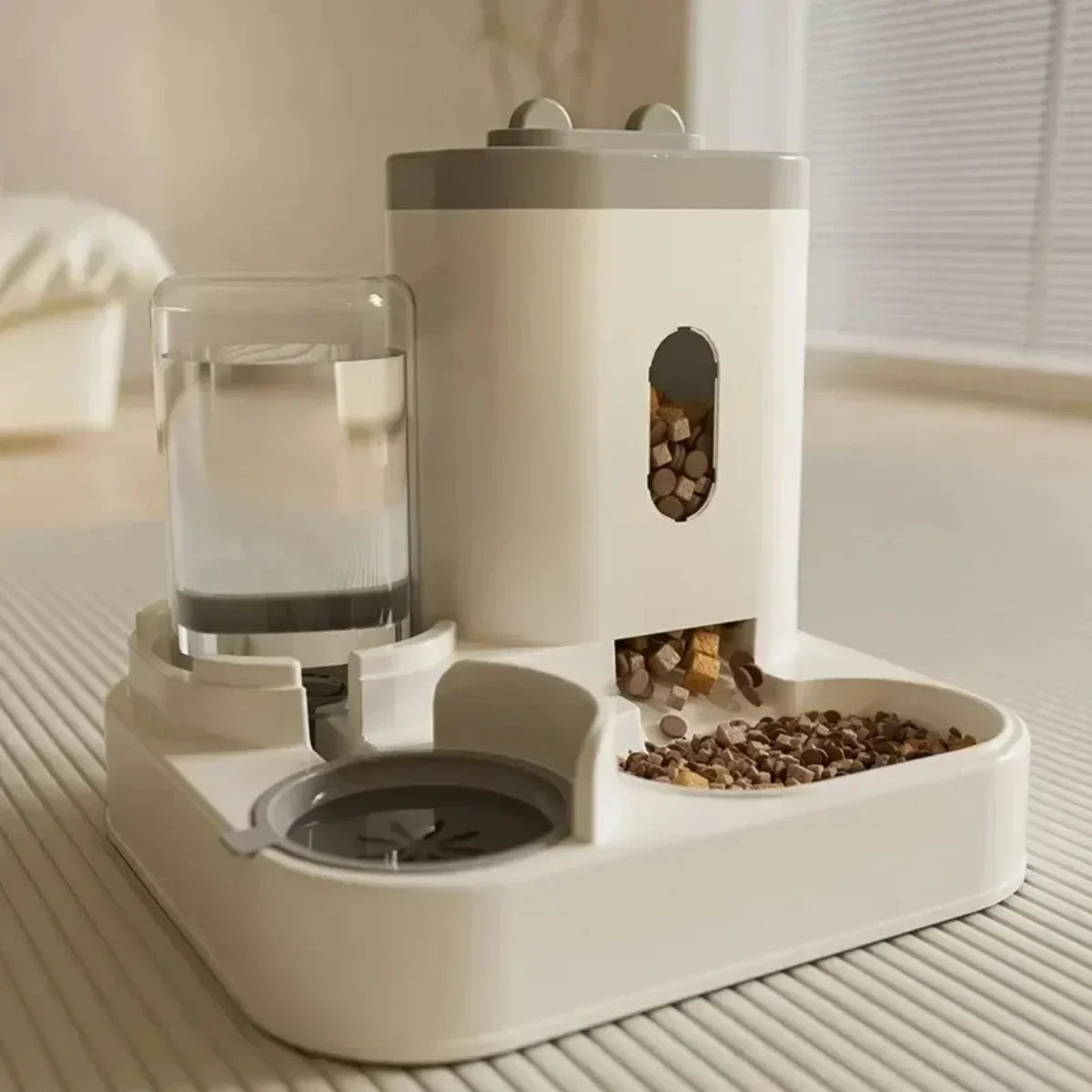 Automatic Feeder Dog Cat Puppy Food Bowl with Water Fountain Large Capacity Pet Food Storage Dispenser Container Puppy Pet Accessories