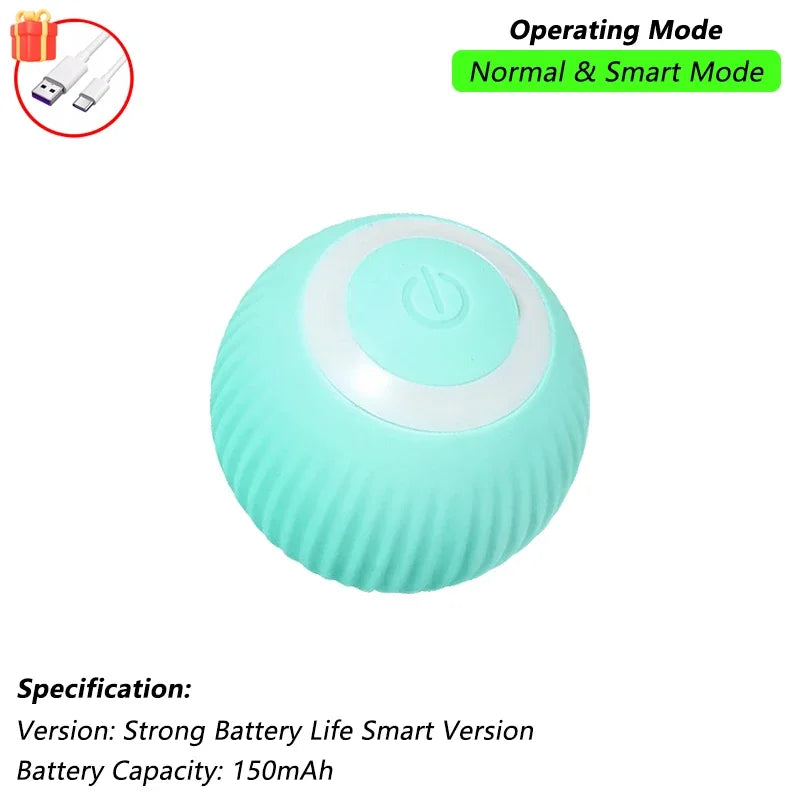 Rechargeable Interactive Cat & Puppy Ball Toy with Rolling Tail - Smart Automatic Pet Playmate
