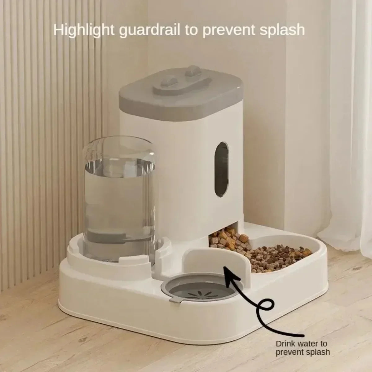 Automatic Feeder Dog Cat Puppy Food Bowl with Water Fountain Large Capacity Pet Food Storage Dispenser Container Puppy Pet Accessories