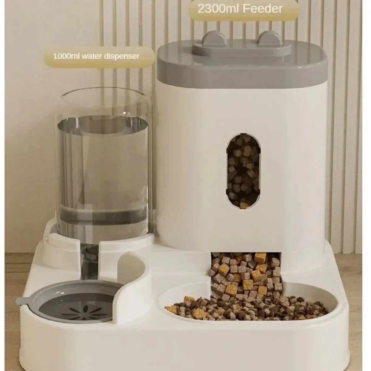 Automatic Feeder Dog Cat Puppy Food Bowl with Water Fountain Large Capacity Pet Food Storage Dispenser Container Puppy Pet Accessories