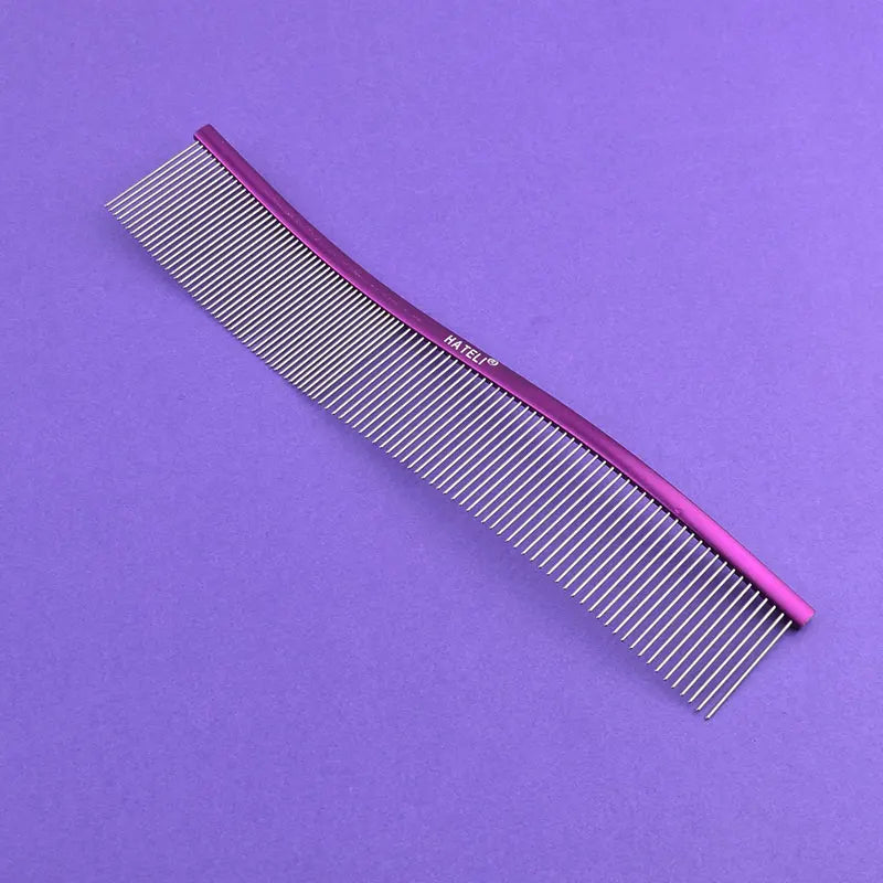 22cm Stainless Steel Pet Grooming Comb – Dual-Sided Dog & Cat Brush with Dense and Sparse Teeth for Hair Removal & Detangling