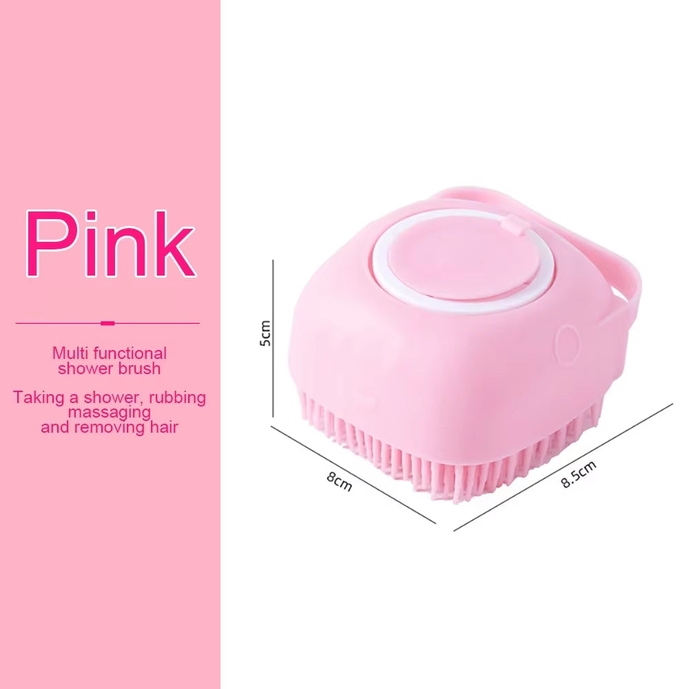 Multifunctional Silicone Bath Massage Brush for Dogs and Cats - Safe and Soft Pet Grooming Tool