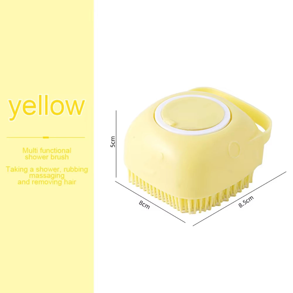 Multifunctional Silicone Bath Massage Brush for Dogs and Cats - Safe and Soft Pet Grooming Tool