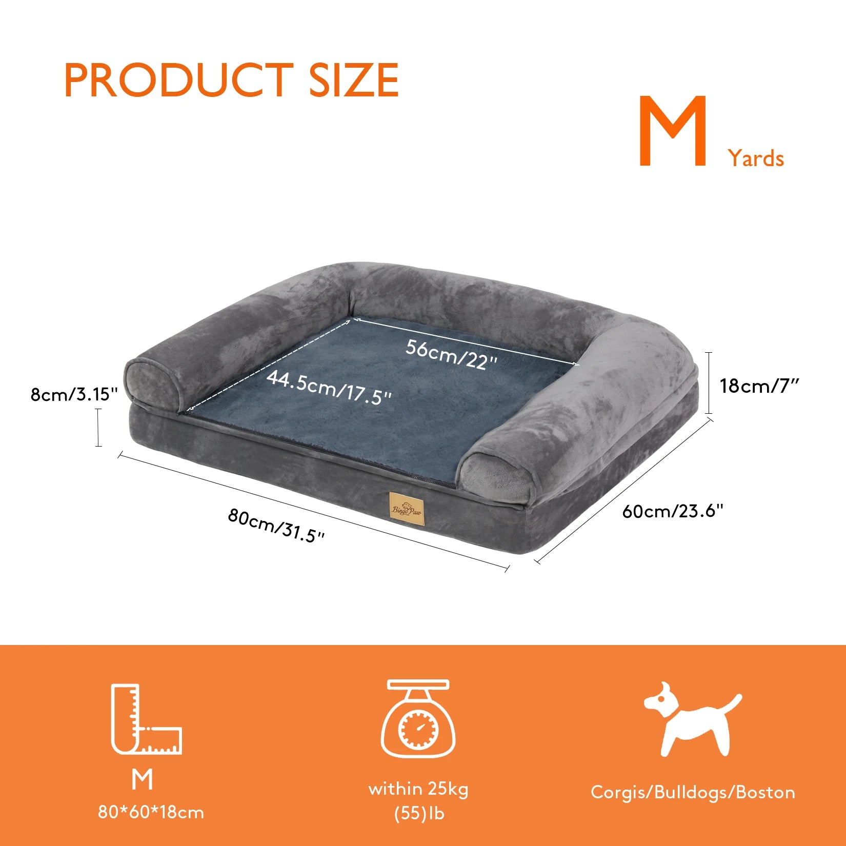 Orthopedic Dog Bed Extra Large – Supportive Pet Mattress with Bolster Sides, Removable Washable Cover & Soft Foam Cushion