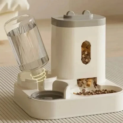 Automatic Feeder Dog Cat Puppy Food Bowl with Water Fountain Large Capacity Pet Food Storage Dispenser Container Puppy Pet Accessories